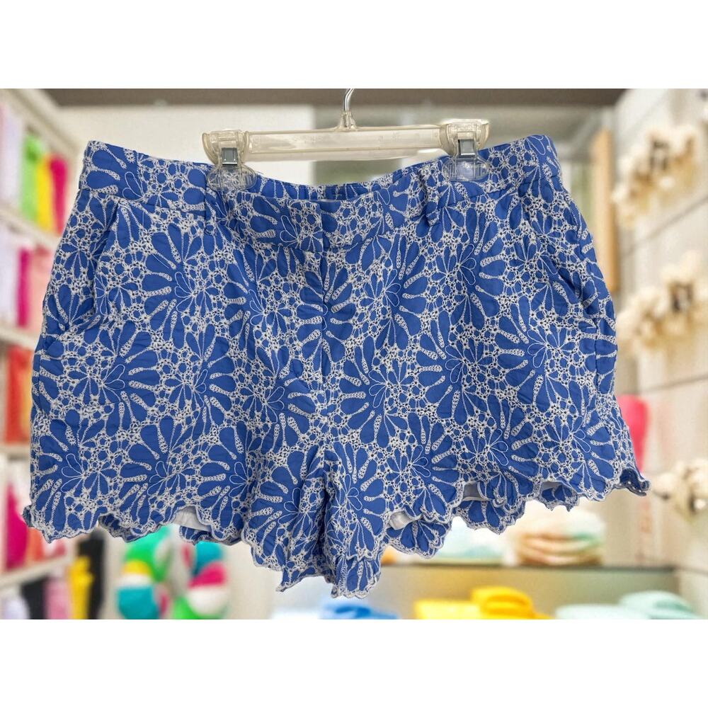 LOFT Riviera Embroidered Eyelet Shorts – Size 12 – NEW